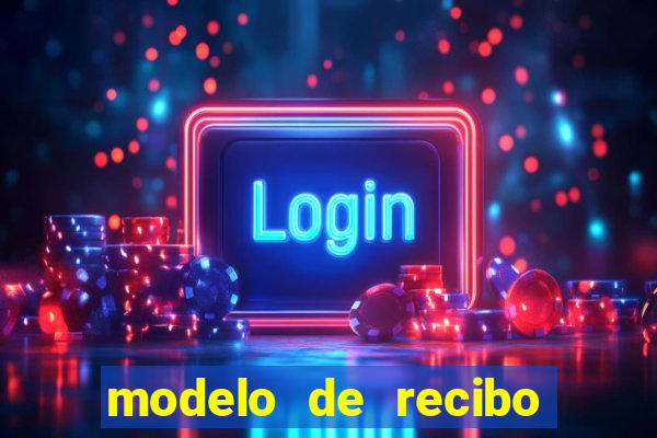 modelo de recibo de pagamento word