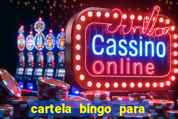 cartela bingo para cha de cozinha imprimir gratis