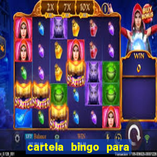 cartela bingo para cha de cozinha imprimir gratis