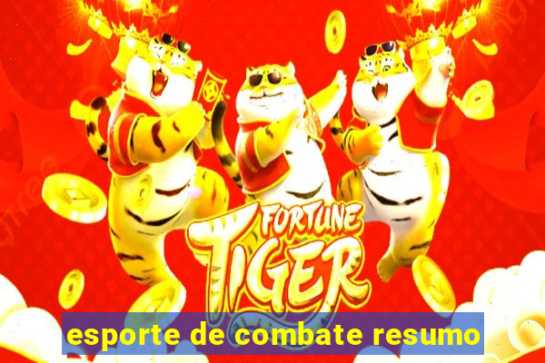 esporte de combate resumo