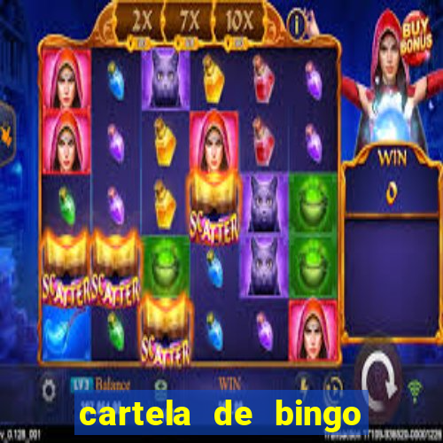 cartela de bingo pra imprimir