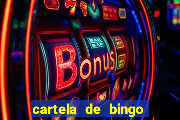 cartela de bingo pra imprimir