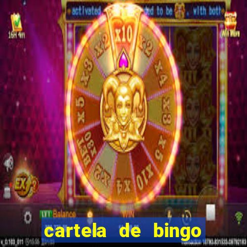 cartela de bingo pra imprimir