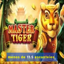 menos de 11.5 escanteios