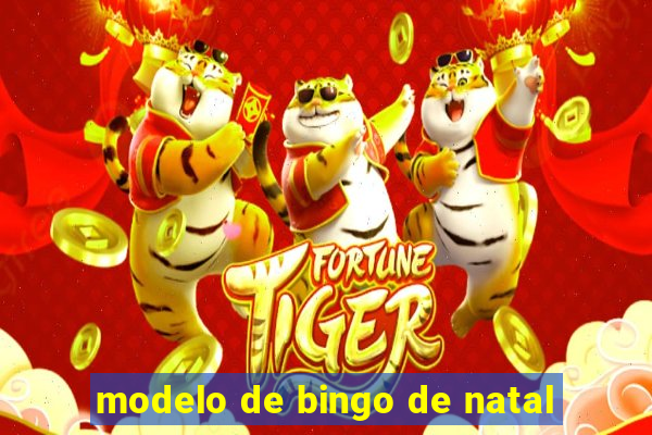 modelo de bingo de natal