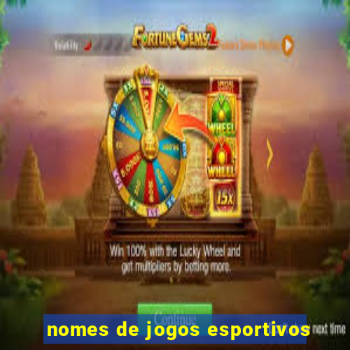 nomes de jogos esportivos