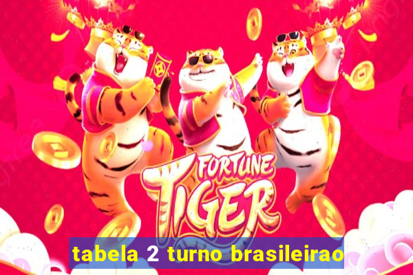 tabela 2 turno brasileirao