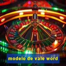 modelo de vale word