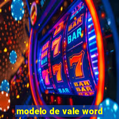 modelo de vale word