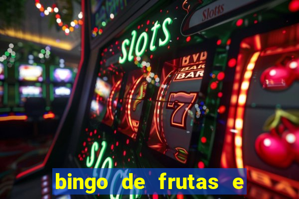 bingo de frutas e legumes para imprimir