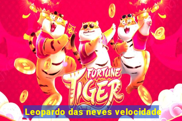 Leopardo das neves velocidade