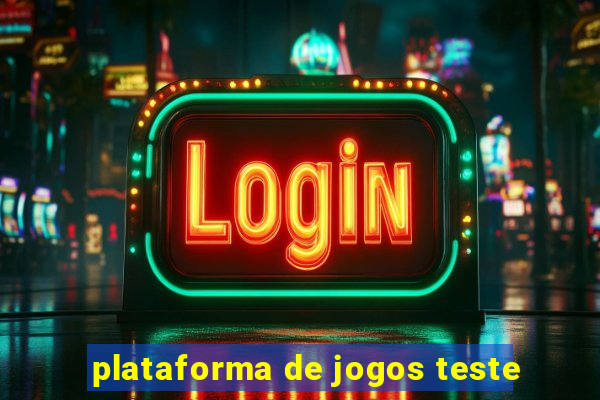 plataforma de jogos teste