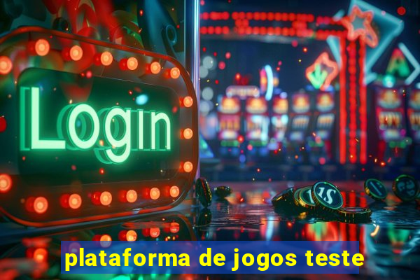 plataforma de jogos teste