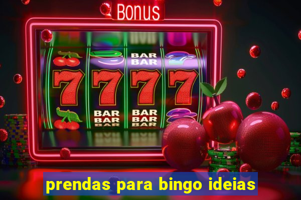 prendas para bingo ideias