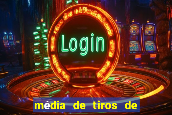 média de tiros de meta por jogo