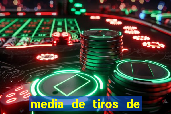 media de tiros de meta por jogo