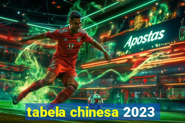 tabela chinesa 2023