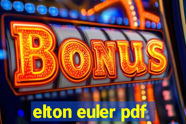 elton euler pdf