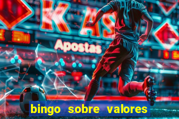 bingo sobre valores para imprimir