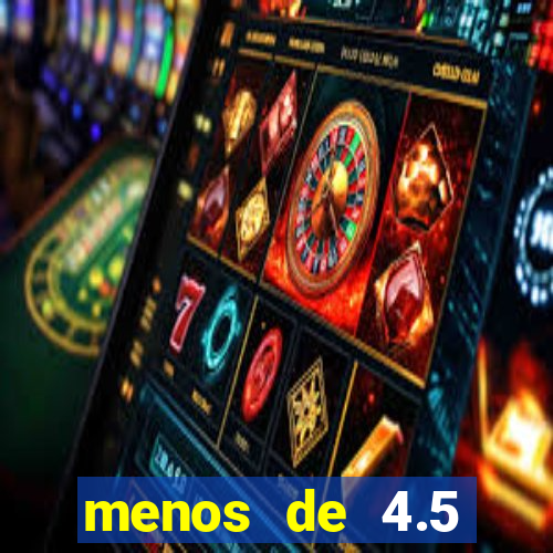 menos de 4.5 escanteios o que significa