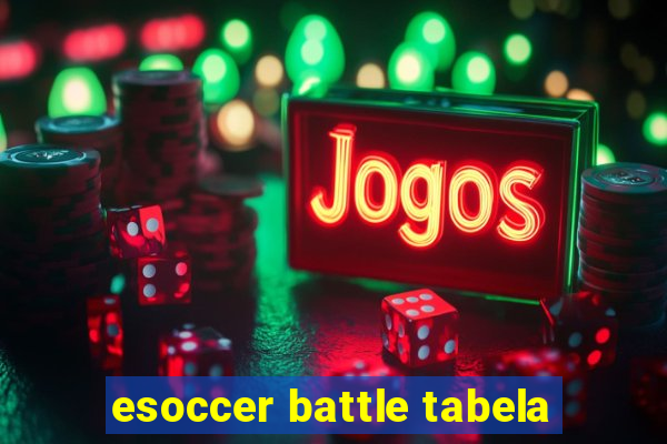 esoccer battle tabela