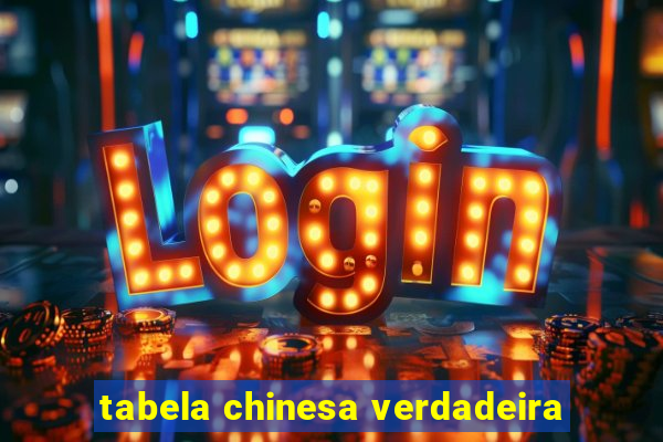 tabela chinesa verdadeira