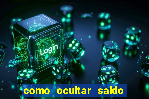 como ocultar saldo na betfair