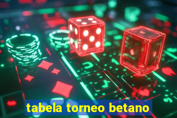 tabela torneo betano