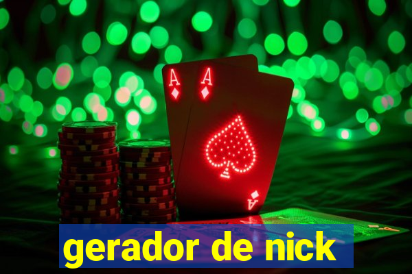 gerador de nick