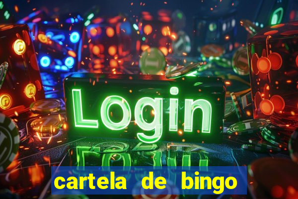 cartela de bingo cha de panela