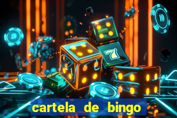 cartela de bingo cha de panela