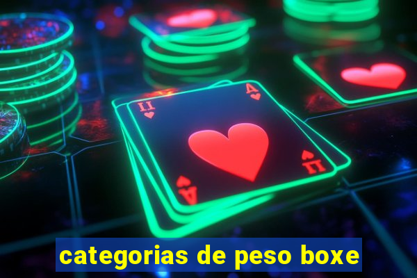 categorias de peso boxe