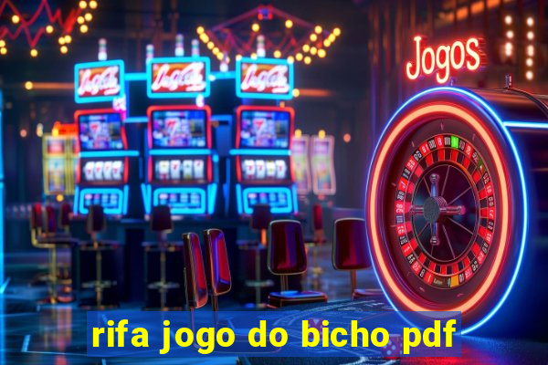 rifa jogo do bicho pdf