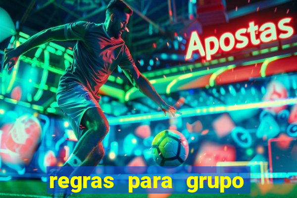 regras para grupo de futebol no whatsapp